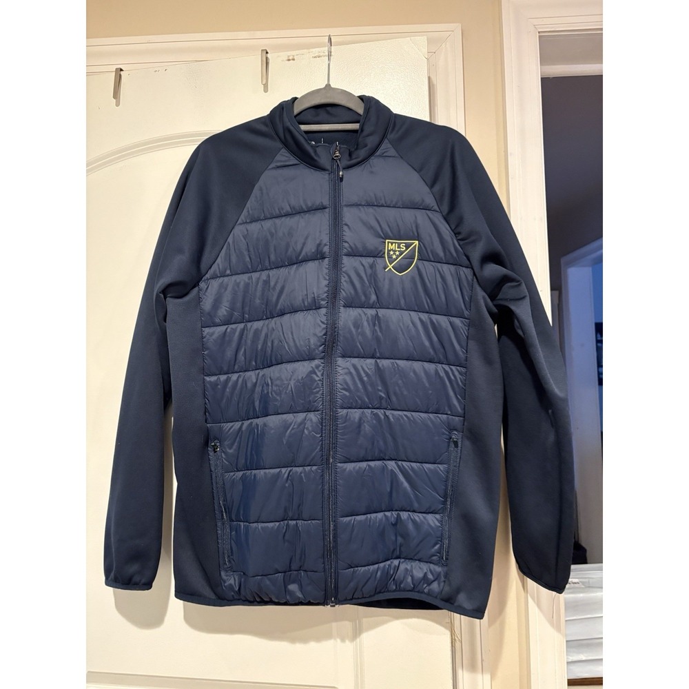 Antigua MLS Altitude Ribbed Down Navy Blue Jacket Men's‎ Size L 104340